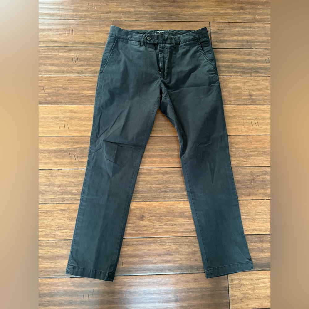 Todd Snyder 32x30 Tab Front Slim Chino in Black
